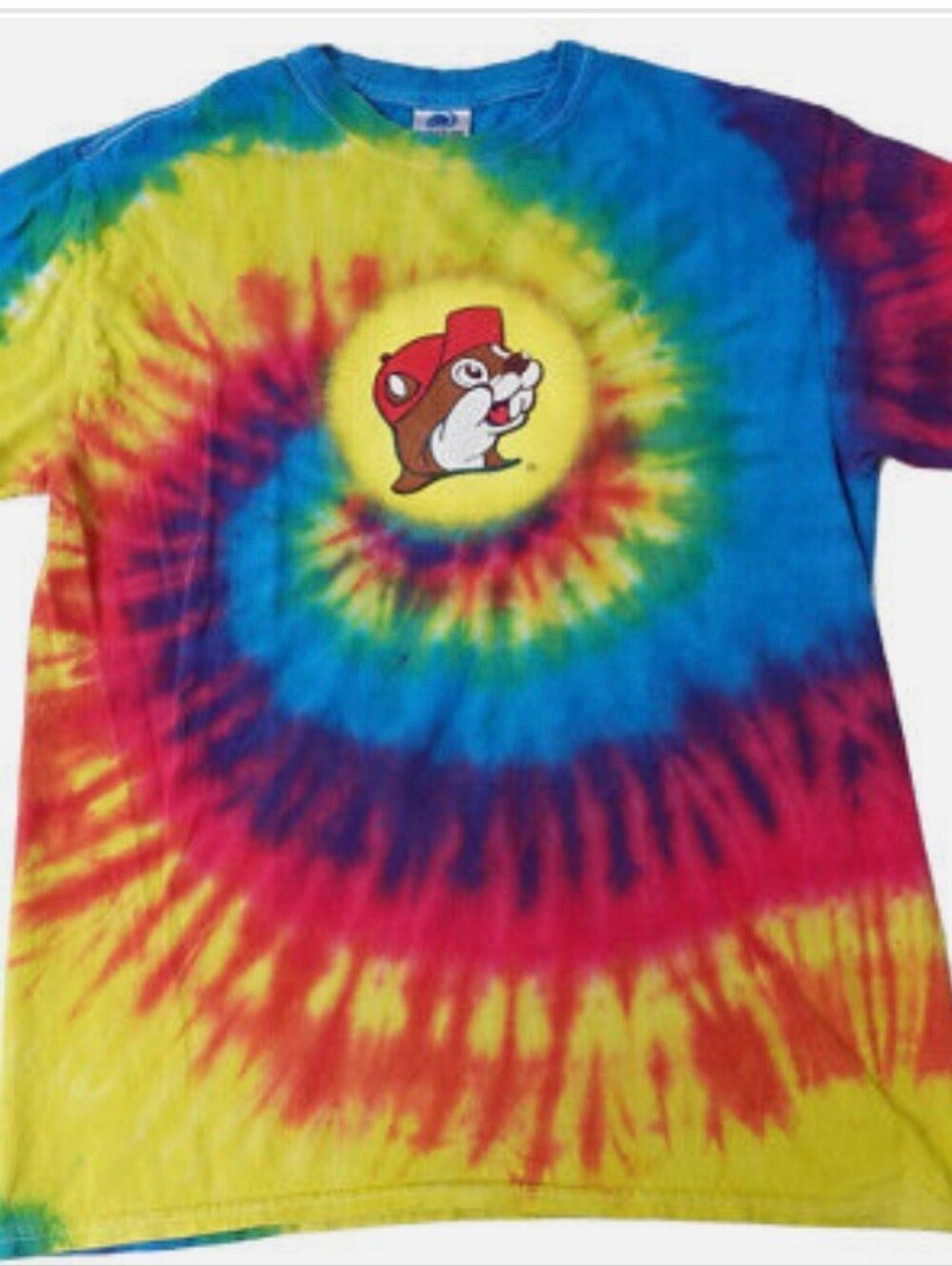 Buc-ee's Tie-Dye "Peace, Love, and Beaver Nuggets" T-shirt